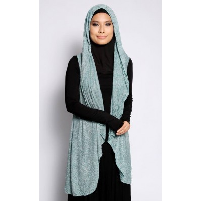 Nona Chalk Cotton Cardigan in Blue