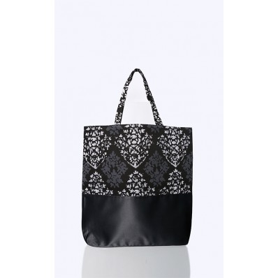 Folded Clutch and Zipper Case in Black and Grey