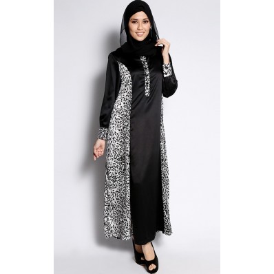 Leopard Dress in Black