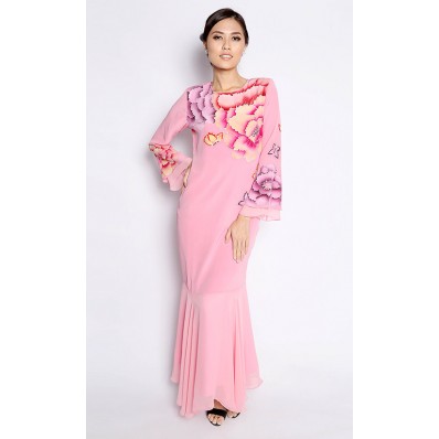 Sakeena Dress in Pink and Orange