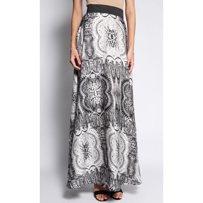 High Cut Skirt in Black and White