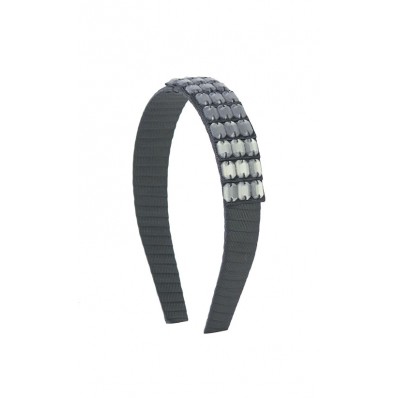 Lydia Headband in Matte Charcoal