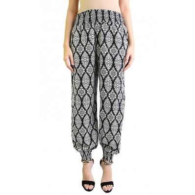 Batik Print Jenny Pants in Black