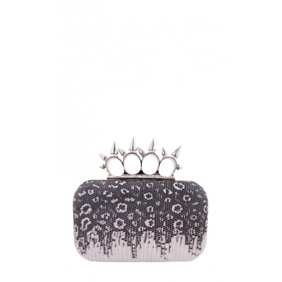 Gang Nam Lizardskin Print in Silver Knuckleduster