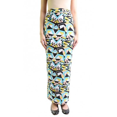 Pucci Aztec Pencil Skirt in Turquoise
