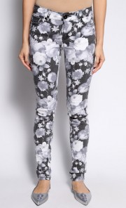 Refugee Dark Haze Floral in Black and White