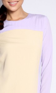 Nadiya Colour Block Dress in Yellow and Lilac