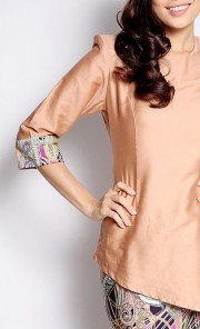 Kurung Kedah in Light Brown
