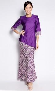 Kurung Kedah in Purple