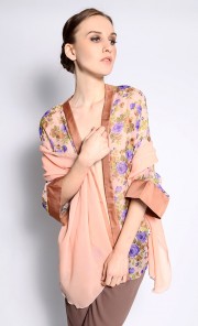 Monet Cardigan with Scarf in Purple