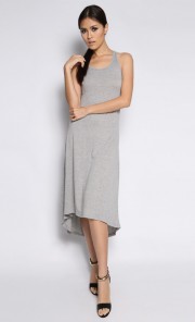 High Low Dress in Light Grey