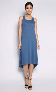 High Low Dress in Navy