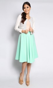 Paula Midi Skirt in Green