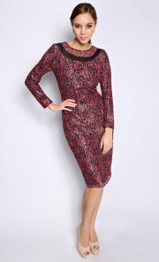 Candice Dress in Red Rose