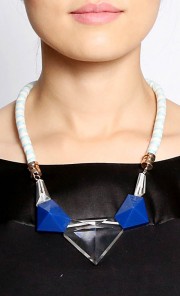 Akila Necklace in White and Blue