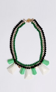 Gyasi Necklace in White /Green