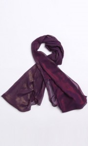 Dual Sided Glitter Halfmoon in Dark Purple