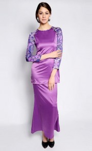 Dhania Kurung Modern in Purple