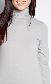 Basic Turtle Neck Top in Grey