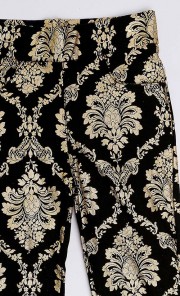 Tara Baroque Prints Pants in Gold