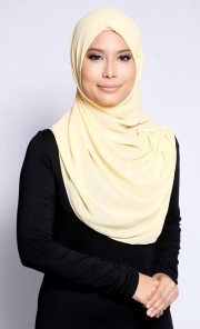 Ayu Plain Instant Hijab in Sunflower