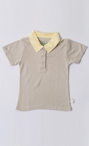 2-Piece Polo Tee in Chestnut Brown