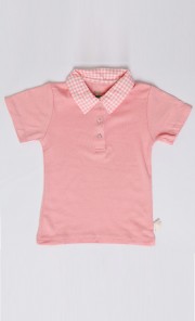 2-Piece Polo Tee in Peach