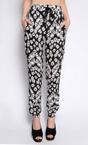 Jogger Ikat Pants in Black