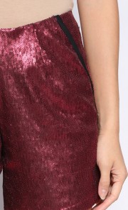 Sequinned Shorts in Red