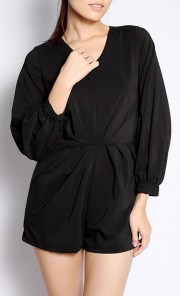 Short Playsuit in Black