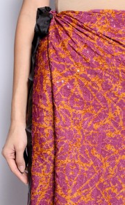 Mega Mendung Sarong in Orange and Purple