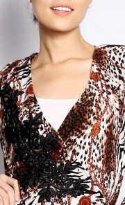 Kimono Wrap Jubah Dress in Brown