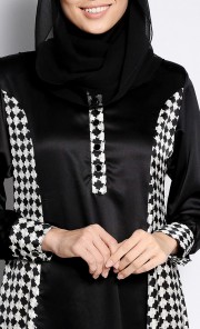 Checkered Dress in Black