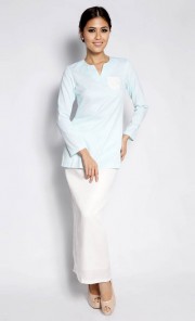 Stripe Vintage Kurung in Mint Green