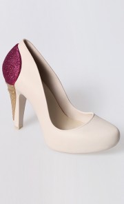 Melissa Incense + Karl Lagerfeld in Matte Beige and Purple