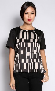 Jana Top in Black and White