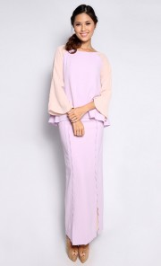 Daria Kurung in Lilac and Pink