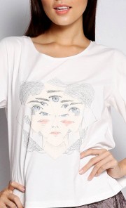 Proteus Boxy Top in Off White