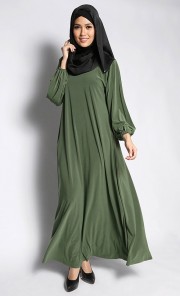 Abeer Jubah in Olive Green