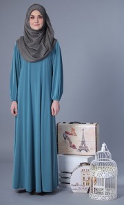 Abeer Jubah in Smoke Teal