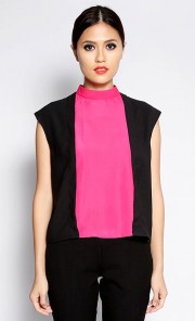 Striped Top in Pink and Black