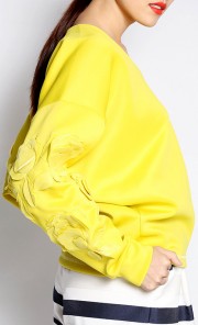 Embroidered Top in Yellow