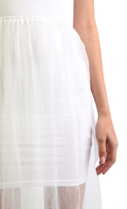 Long Tulle Skirt in White