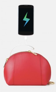 Gillan Battery Pouch in Mustard Crocos