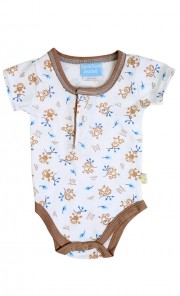 Duck Duck Goose Monkey 4-Piece Set in Blue and Brown