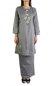 Marlina Kurung Pahang in Grey