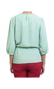 Drawstring Blouse in Mint