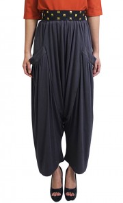 Drop Crotch Pants in Grey