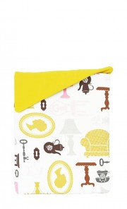 Da Vinci iPad Cover in White & Yellow 