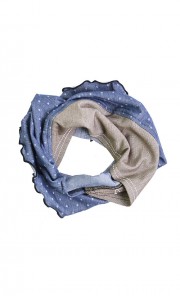 Polka Inner Jeans in Light Blue and Grey